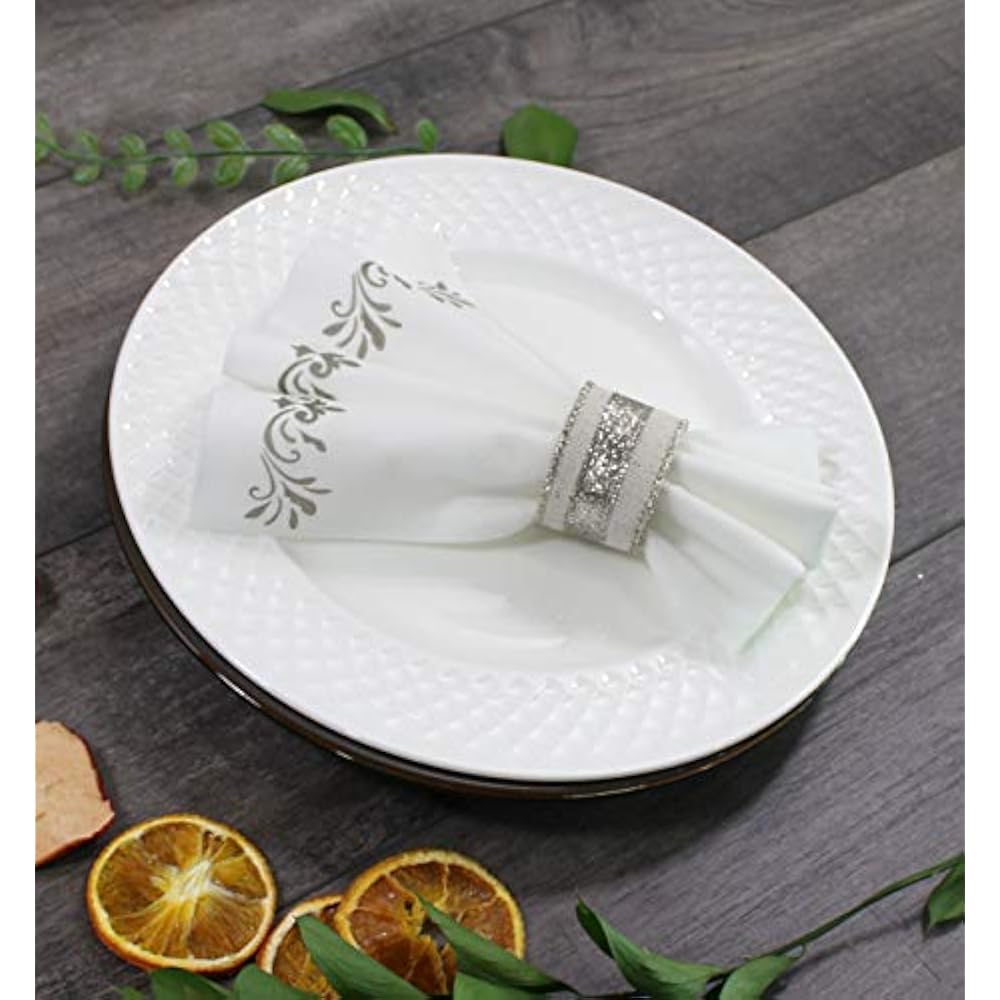 Silver Napkins For Wedding Reception, Guest Towels Disposable