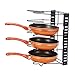 GEYUEYA Home Adjustable Cookware Holders, Pan Organizer Rack, Pot Lid Holders, Pot Organizer (Black)