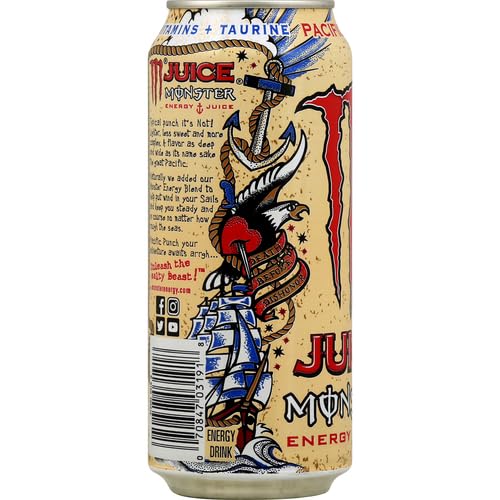 MONSTER ENERGY JUICE PACIFIC PUNCH 16 OZ CAN