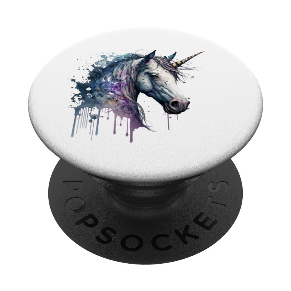 Magical Mystical Grey Unicorn PopSockets Swappable PopGrip
