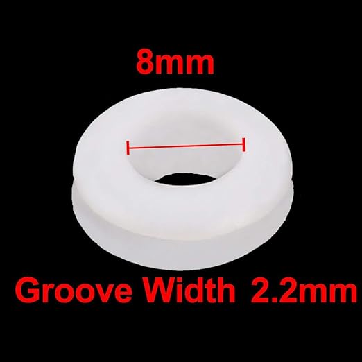 ZCHXD 10pcs Double Side Rubber Grommet Eyelet Ring Wire Gasket White 8mm Inner Dia: Amazon.com: Industrial & Scientific