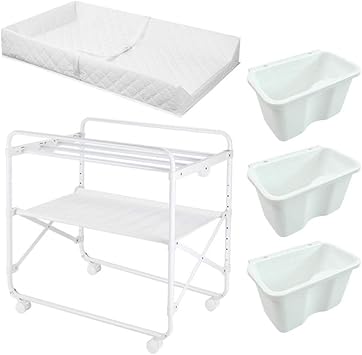 Amazon Co Jp リビング機器赤ちゃんおむつ交換台折りたたみ式赤ちゃんおむつ交換台スペースおむつステーション収納ボックス付き幼児用保育園オーガナイザー スポーツ アウトドア