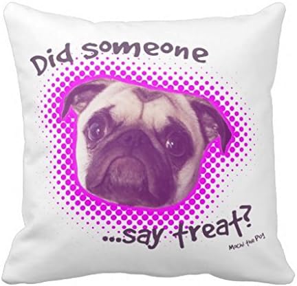 Funny Pug Dog Throw Pillow Case Mochi The Pug