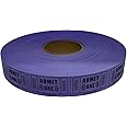 The Ticket Gurus-2000 Purple Admit One Single Roll Consecutively Numbered Raffle Tickets