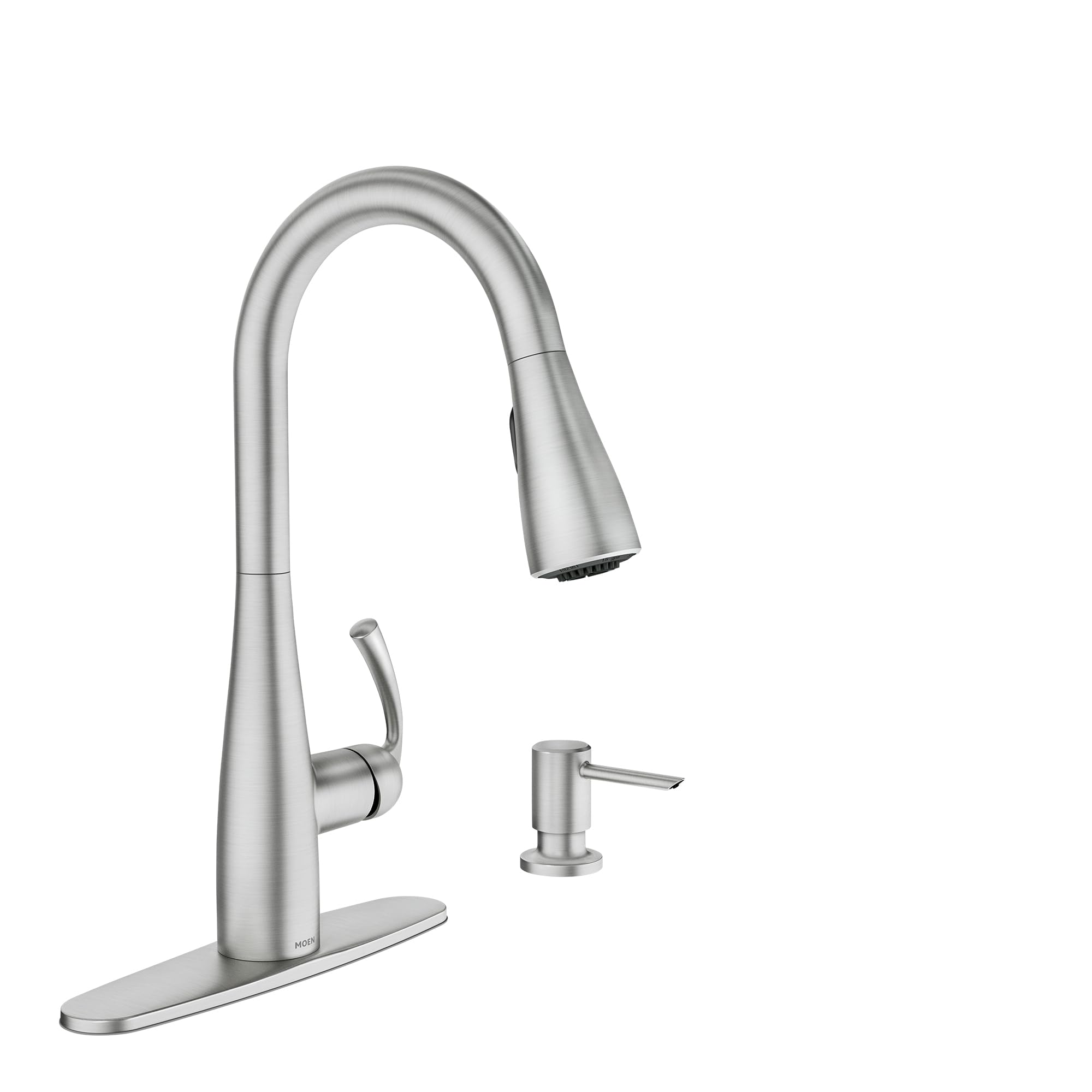 Moen Essie Spot Resist Stainless Pull-Down Sprayer Kitchen Faucet Set ...