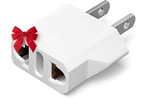 Unidapt Small European to American Outlet Plug Adapter, EU to US Adapter, Universal Input Europe/Asia to USA/Canada Travel Power Plug Adapter, 1-Pack, White