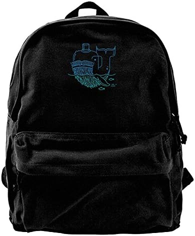 Dapper Whale Unisex Classic Water Resistant School Rucksack Travel Backpack Laptop