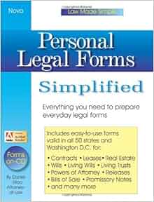 Personal Legal Forms Simplified Daniel Sitarz 9780935755978 Amazon Com Books