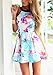 PAKULA Women's Sexy Halter Neck Flora Print Casual Short Dress