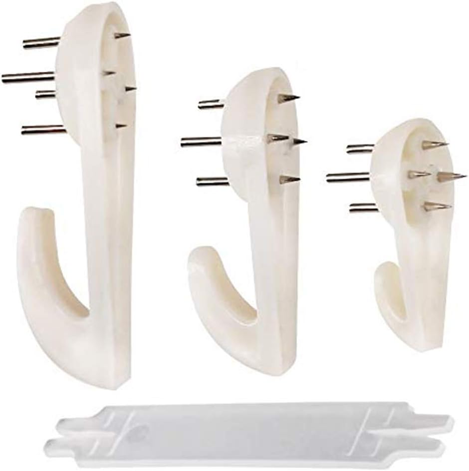 NORTHERN BROTHERS Picture Hooks 60 PCS Non-Trace Hard Wall Hanger Set White
