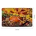 QIYI Thanksgiving Bath Rug, Halloween Non Slip Doormat, Orange Decorations for Home, Fall Indoor Décor Office Floor Mats, Kitchen Dining Living Bathroom Bathtub Rugs 16