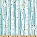 Michael Miller Backyard Baby Birch Forest Aqua Fabric By The Yard