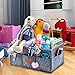 Baby Diaper Caddy, Nursery Diaper Tote Bag, Large Portable Car Travel Organizer, Boy Girl Diaper Storage Bin for Changing Table, Baby Shower Gift Basket, Newborn Registry Must Haves, 15