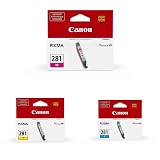 Canon CLI-281 Magenta Ink Tank Compatible to TR8520, TR7520, TS9120 Series,TS8120 Series, TS6120 Series, TS9521C, TS9520, TS8220 Series, TS6220 Series CLI-281 Yellow CLI-281 Cyan