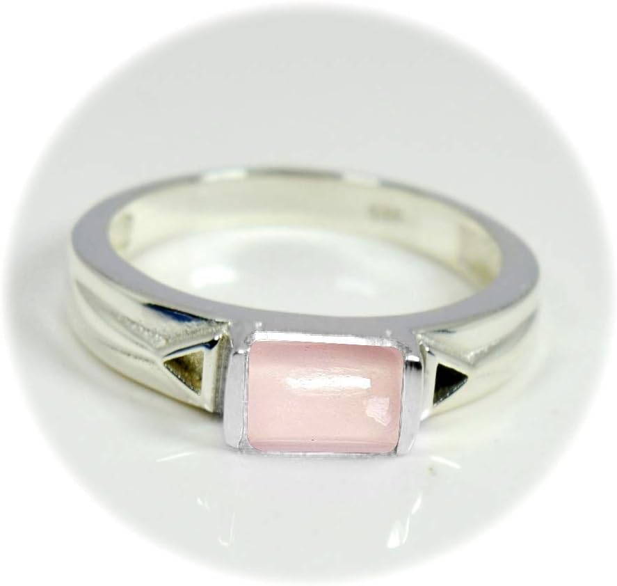 Choose Your Color Natural Gemstone Sterling Silver Statement Ring Band Handmade Jewelry Size 5 to 12