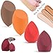 Makeup Blender Sponge Set - 4 Pack Latex Free Q-Soft Makeup Beauty Foundation Blending Sponge Flawless Smooth Brush for Liquid Foundation BB Creams Powders Concealer (4 Pack)