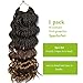 Wavy Senegalese Twist Crochet Hair Braids Free Ends Curly Synthetic Hair Extensions Kanekalon Braiding Hair Twist Dreadlocks T1B/27# 18 inch (3packs/lot) Elisha