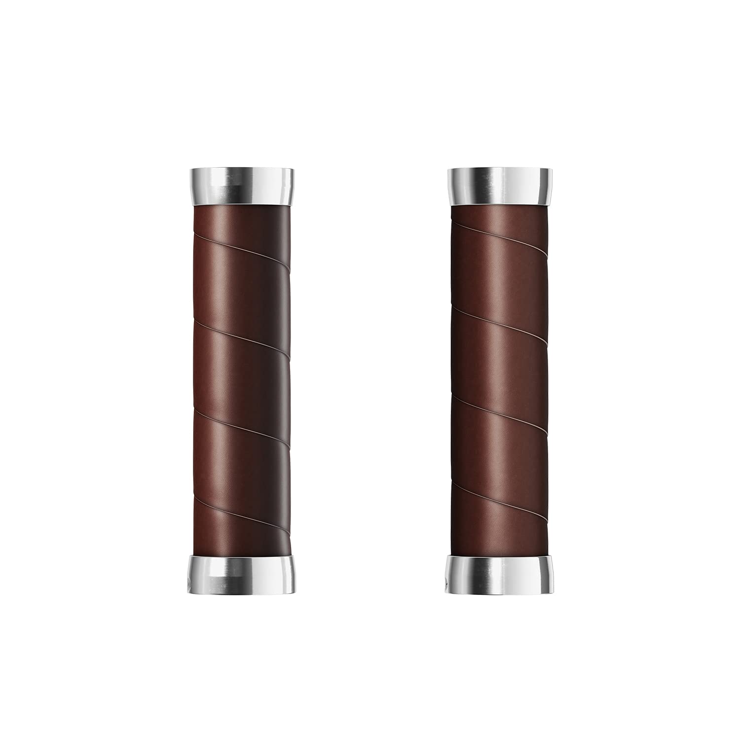 Brooks Slender Leather Grips (130 + 130 mm) - Antic Brown-New22 Unisex Adult Handle - Silver - Standard