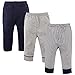 Luvable Friends Unisex Baby Cotton Pants, Stripe Navy Gray, 12-18 Months