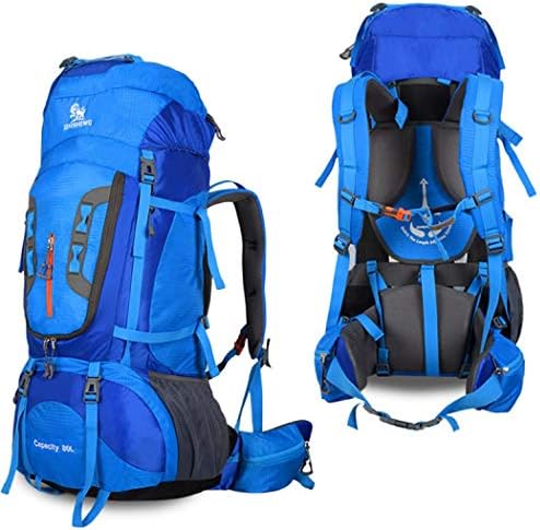 BWOLF Hiking Backpack, Multi-Functional Waterproof Casual Travel Camping Daypack for Outdoor Sport Climbing Mountaineers 80L Extra Large Rucksack