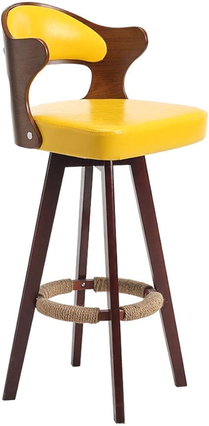 Killm Fashion Bar Chairs Wooden Frame Support 200 Kg Breakfast Kitchen Counter Bar Stools Wooden Legs In Nature Yellow 85cm Amazon De Sport Freizeit