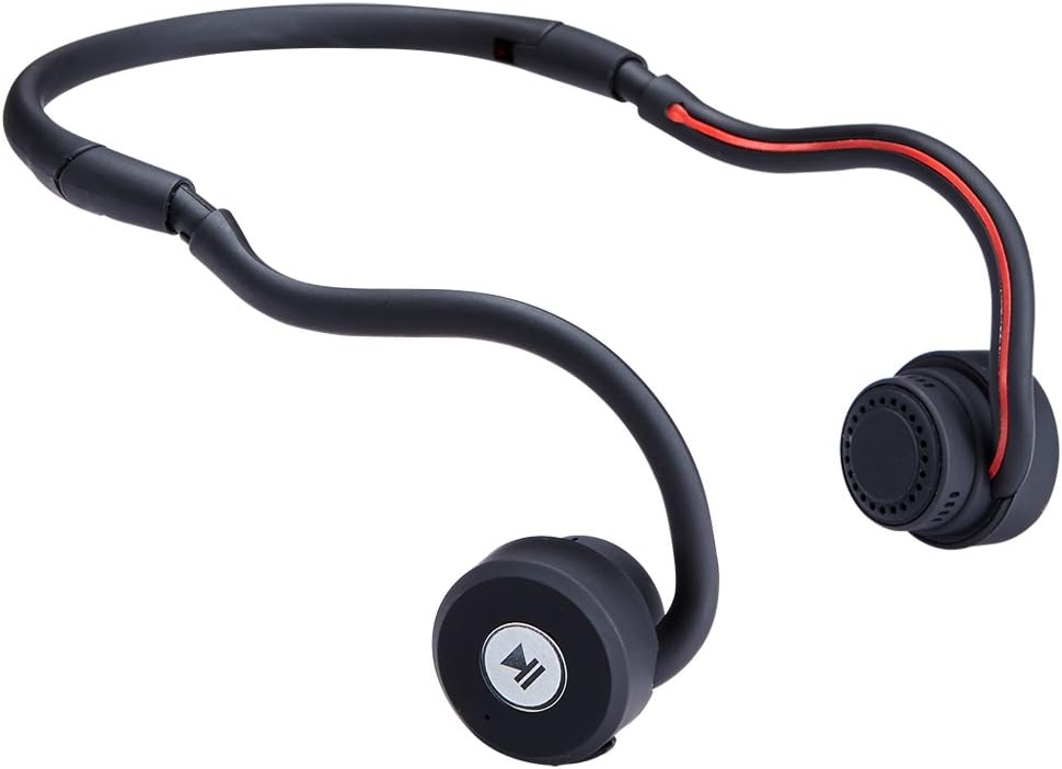 Open Ear Wireless Bone Conduction Headphones Liwithpro Bluetooth Folding Sweatproof Earphones Sports Headset with Microphone and Volume Control for Cycling Running Gym Black