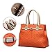 Hynes Victory Ostrich Top Handle Handbag (Orange)