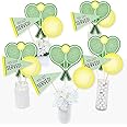 Big Dot of Happiness You Got Served - Tennis - Baby Shower or Tennis Ball Birthday Party Centerpiece Sticks - Table Toppers - Set of 15