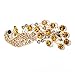 Polytree 4pcs Fashion Vintage Peacock Full Crystal Rhinestones Hairpin Hair Clip