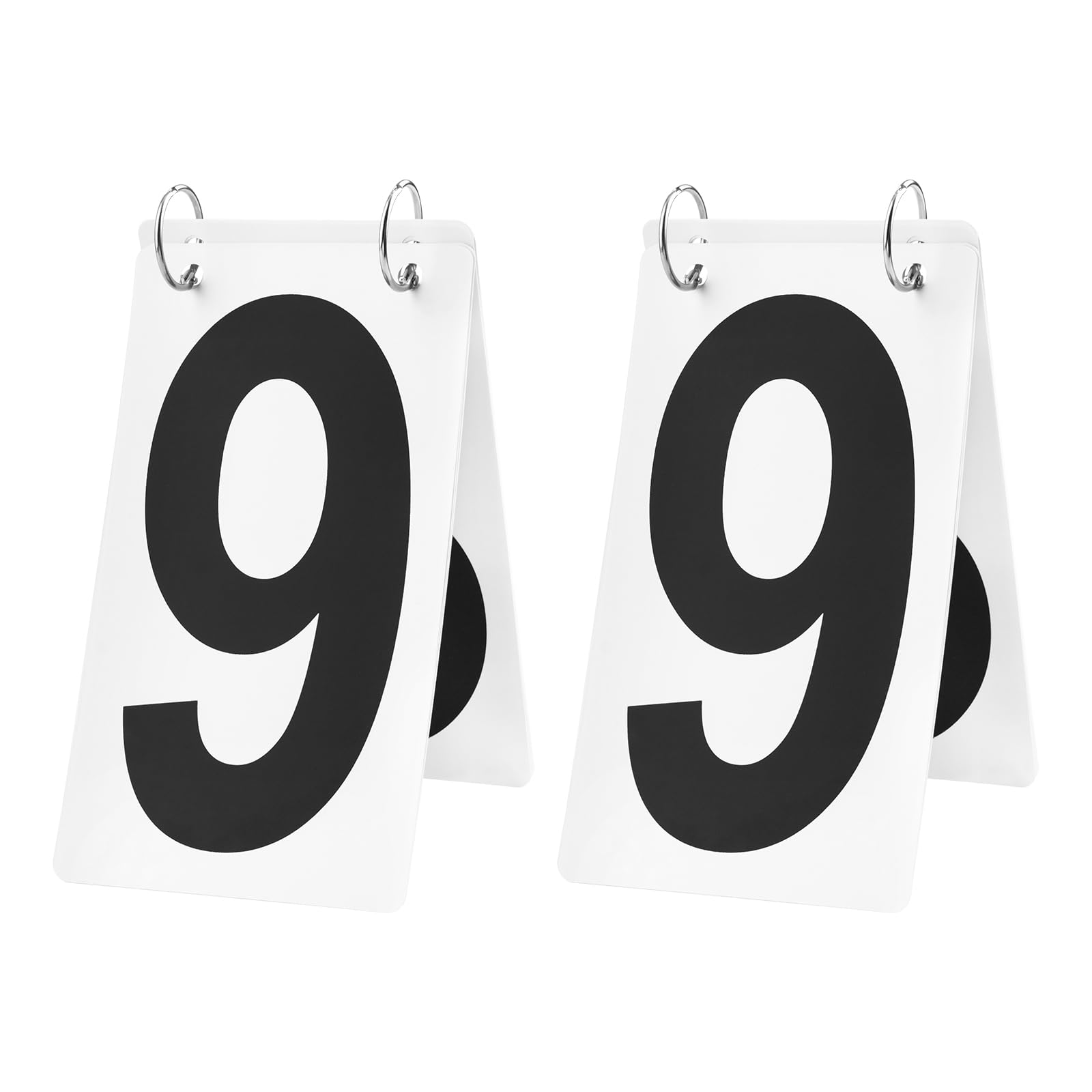 GOGO 2 PCS Portable Flip Number Scoreboard Waterproof Sports Score Card Flipper Double Sides Number 0-9
