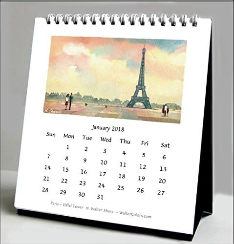 2018 Calendar Europe Sketches