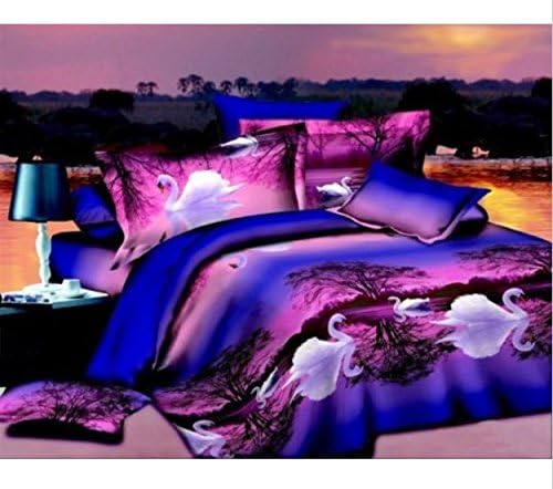 Luxury 3d oil floral painting duvet cover set sheet pillow cases 4pcs queen king size Cotton hot fashion A12