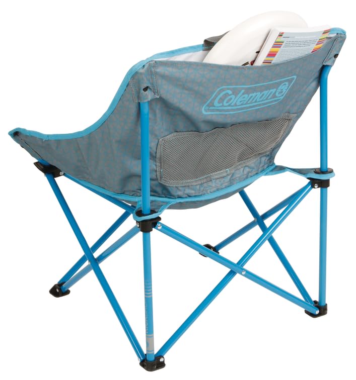 Coleman Kickback Outdoor Folding Chair with Relaxed Back Rest & Strong Steel Frame, Portable for Camping, Tailgating, Beach, Backyard & More, Carry Bag Included
