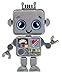 PatchMommy Robot Patch, Iron On/Sew On - Appliques for Kids Children