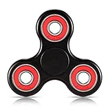 TOMOMO Tri-Spinner Fidget Toy With Premium Hybrid Ceramic Bearing (Black-red)