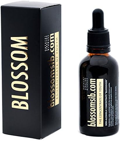 Blossomsib: Concentrate of youth. Organic herbal supplement with minerals and vitamins for men and women. Ingridients: propolis, humic acid, reindeer moss. For extra energy