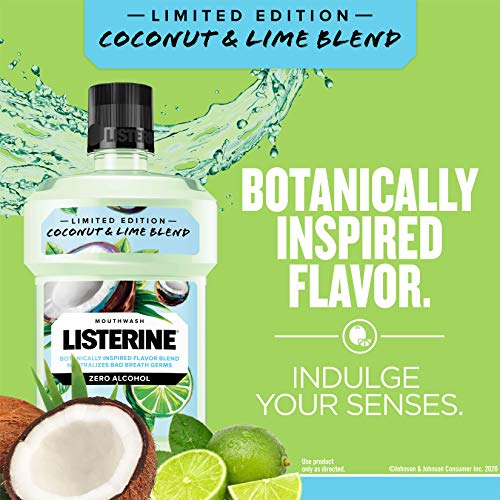 Listerine Zero Alcohol Mouthwash, Oral Rinse Kills up to 99 of Bad