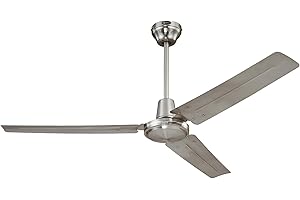 Westinghouse Lighting Industrial 56-Inch Ceiling Fan, Brushed Nickel Finish