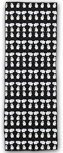 ZMLSJY Cute Funny Ghost Non Slip Yoga Towel Printing Ultra Absorbent Soft Towel Hot Yoga Mat Towel For Yoga Pilates Meditation Fitness Sports Beach