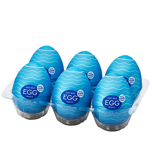 TENGA Egg Wavy Cool Edition - Pack Of 6 Eggs, Blue