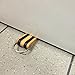 SleekStopper SW-041B Decorative Bamboo Door Stopper with Rubber Treads and Metal Handle (2 Pack) - Lifetime Guarantee!