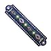 Indigo Blue Pewter Mezuzah Case Amber Swarovski Crystals 4