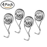 30 LB Swivel Swing Powerful Magnetic Hooks, Magnetic Swivel Hooks Heavy Duty Super Strong Hook with Strong Neodymium Magnet Hook for Home, Kitchen, Workplace, Office and Garage - 4 Pieces