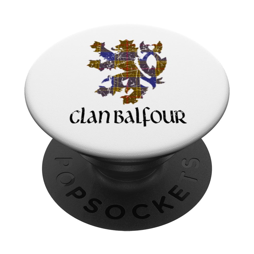 Clan Balfour Tartan Scottish Family Name Scotland Pride PopSockets Swappable PopGrip