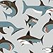 Oakiwear Kids Rubber Rain Boots With Easy-On Handles, Shark Frenzy, 1Y US Little Kid