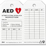 ZING 7018 Eco Safety Tag, AED Inspection, 5.75Hx3W, 10 Pack