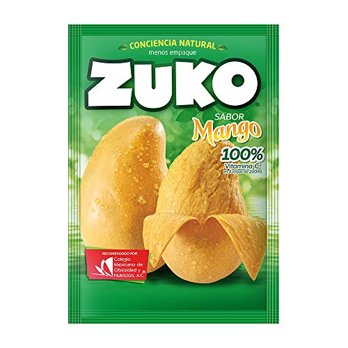 3 x zuko mango no sugar needed drink mix packs 15g each