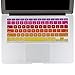 Kuzy - MacBook Keyboard Cover for Older Version MacBook Pro 13, 15, 17 inch and MacBook Air 13 inch, iMac Wireless Keyboard, Apple Computer Accessories Key Board Silicone Skin Protector - Ombre Orange