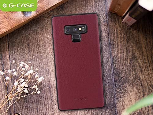 Daido™ G-Case Series PU Leather Back Cover/Case Cover/Leather Cover/Hard Case Cover Compatible for Samsung Galaxy Note 9 (Maroon)