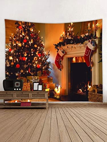 Vic Gray 3D Christmas Tree Wall Cloth Printed Party Decoration Bed Cover Tablecloth Festival Tapestries,W200cmxH150cm